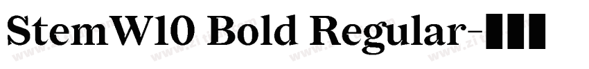StemW10 Bold Regular字体转换